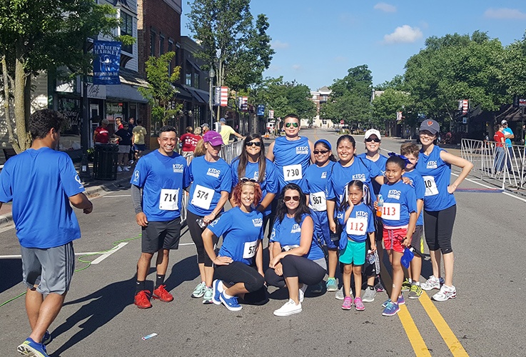 Dental team members participating in Grayslake five K