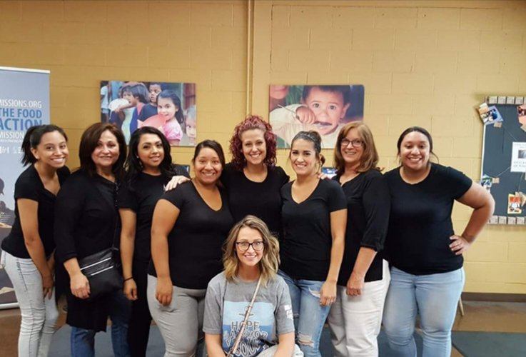 Group of team members at feed my starving children event