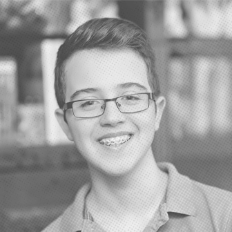 Teen with traditional braces