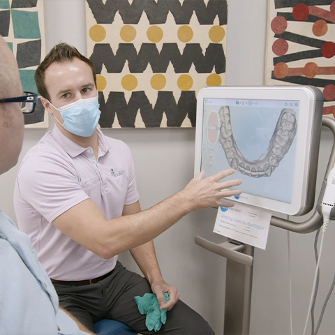 Orthodontist using iTero integrated Invisalign® treatment system