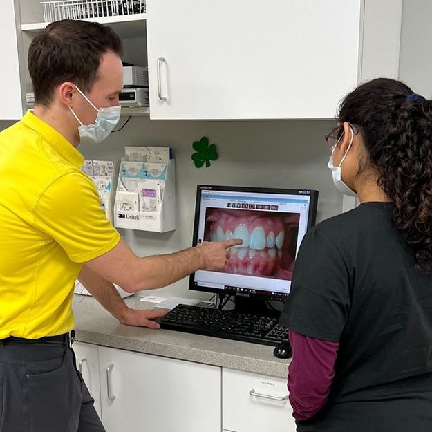 Teenager preparing braces in Grayslake